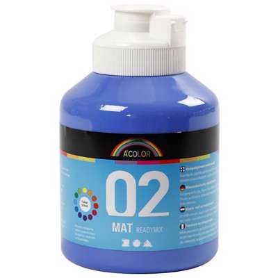 Akrylmaling A-Color Creas 500ml blå mat 02