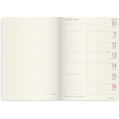 A5 Forma Deluxe ugekalender tværf. sort kunstskind 2026