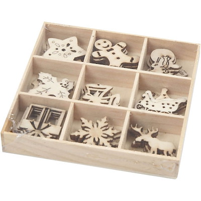 Julepynt Creas træpynt 52378 /45 stk.