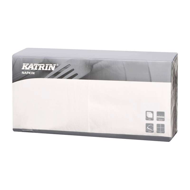 Serviet 3 lags 40x40 cm pk/250 stk hvid