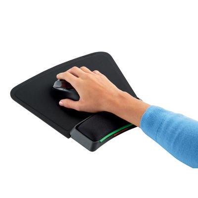 Musemåtte Kensington SmartFit sort højdejusterbar sort