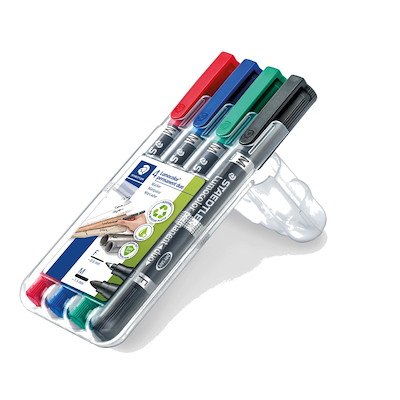 Marker Staedtler Lumocolor 348 Duo F/M perm 4 ass.