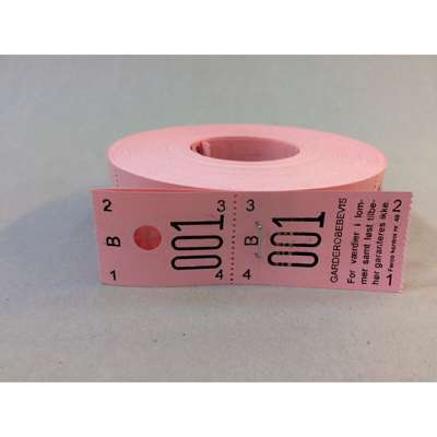 Garderobenumre rosa 2-delt 48 2x500stk