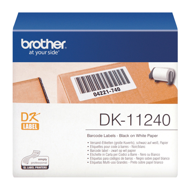 Label Brother hvid DK11240 102x50mm QL1050/1060 600stk/rl