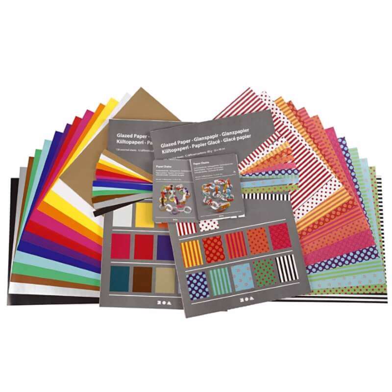 Glanspapir klassesæt Creas 32x40