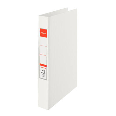 Ringbind Esselte PP hvid A4 25mm 4-rings O-mekanisme