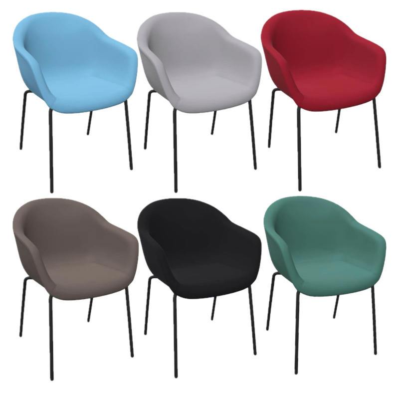 Stol Dauphin Fiore Club FI-7410 sort stel