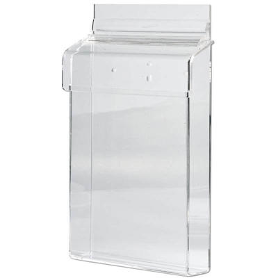 Brochureholder A5 udendørs t/væg klar akryl m/låg