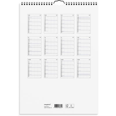 Familiekalender Black and white 3 kol. 2026
