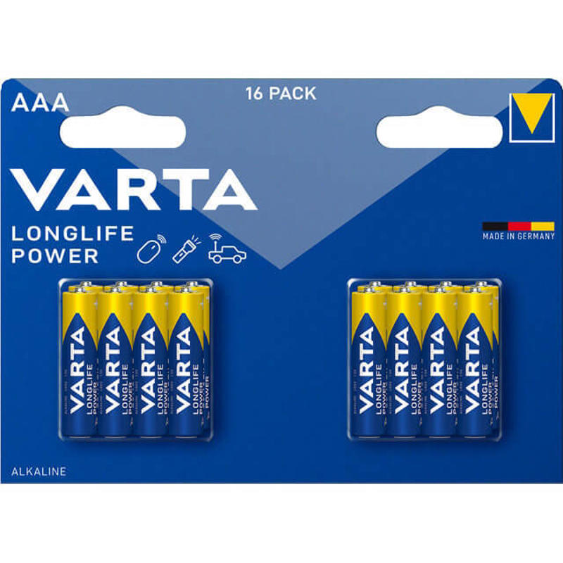 Batteri Varta Long Life Power AAA 16stk/pak (12+4 FREE)