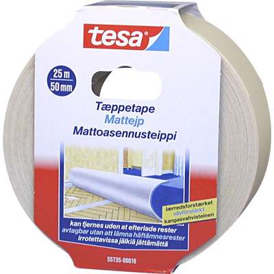 Tæppetape Tesa 55735 aftagelig 48mmx25m