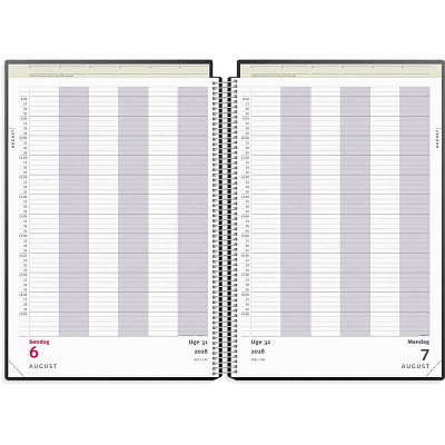 Aftalekalender 2028 Mayland A4 dag sort PP-plast