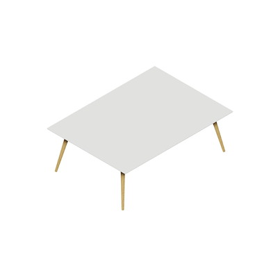 Konferencebord Dencon XL 1915 220x160 HPL hvid/eg