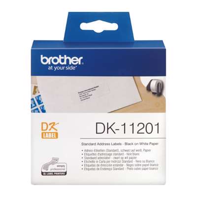 Label Brother hvid DK11201 29x90mm adresse 400stk/pk