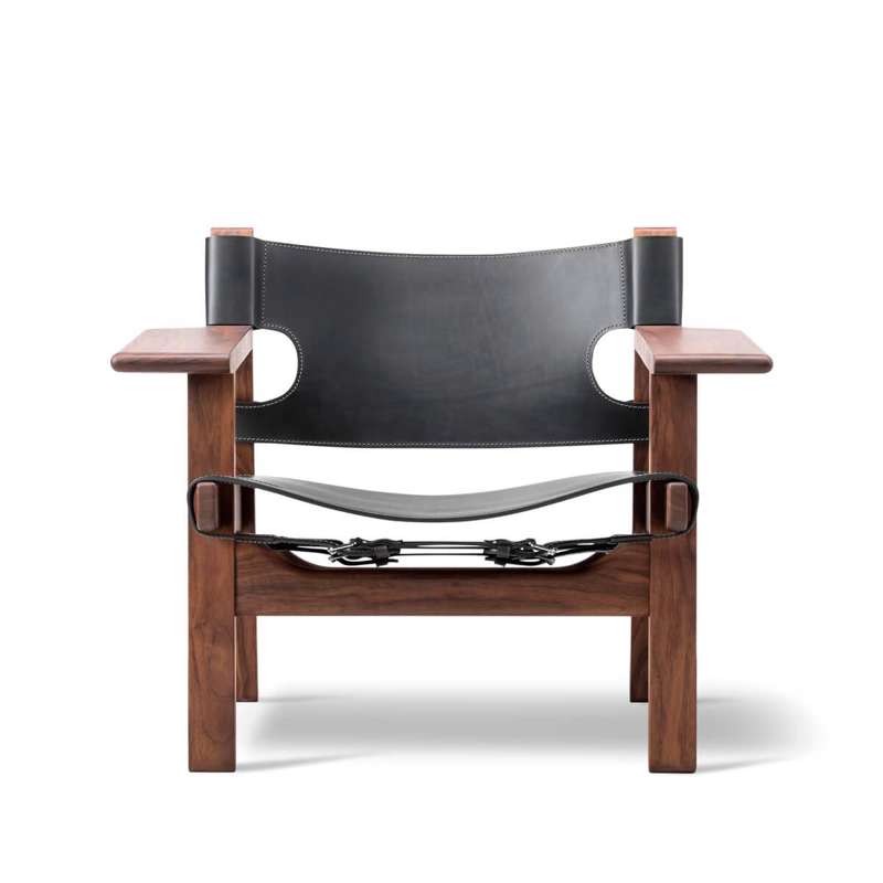 Stol Fredericia Furniture Den Spanske Stol valnød/sort læder