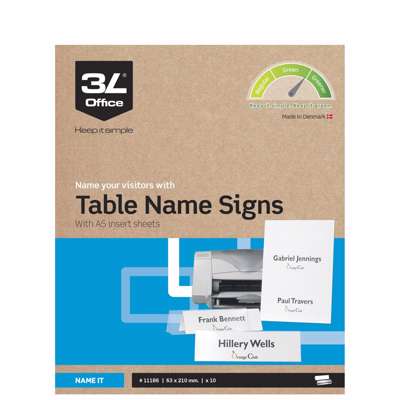 Bordskilt 3L 63x210mm 10stk/pak