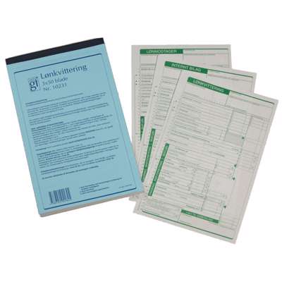 Lønkvittering 10231 150x230 mm m/kopi