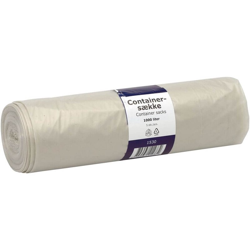 Containersæk 1000l LDPE/genanvendt 228x172,5cm klar