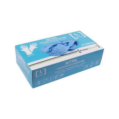 Nitrilhandsker Prime large blå pudderfri 100stk/pak