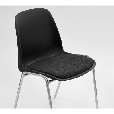 Stabelstol LifeTime Premium m/sort polster sæde sort