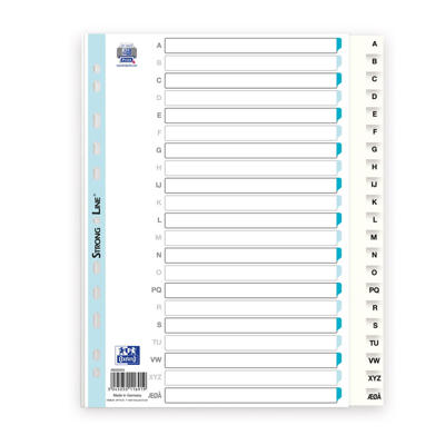 Register Strong-Line A4 A-Å+ i plast m/forblad hvid