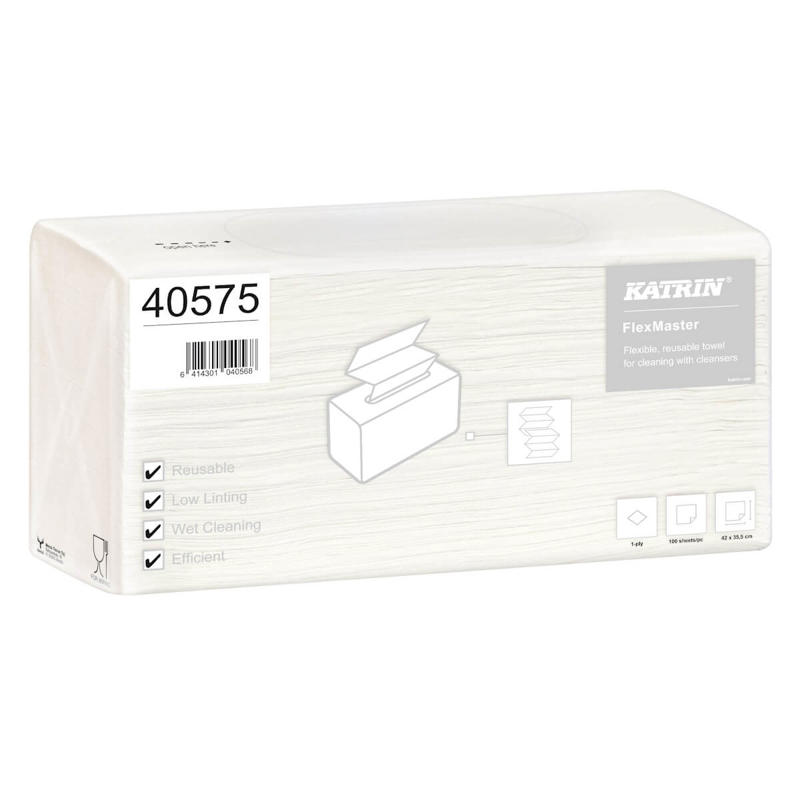 Aftørringsklud Katrin non-woven 1-lags pk./5x100 ark