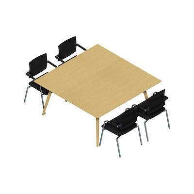 Konferencebord Dencon XL 1912 160x160 HPL eg/eg