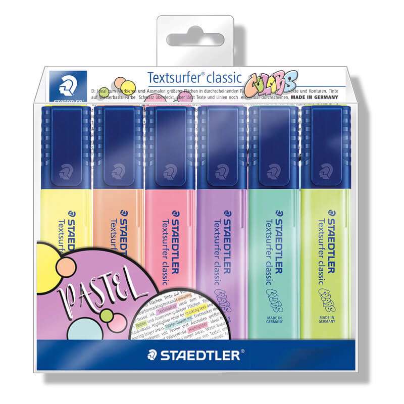 Tekstmarker Staedtler 364 Textsurfer pastel ass. 6stk/pk
