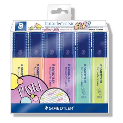 Tekstmarker Staedtler 364 Textsurfer pastel ass. 6stk/pk