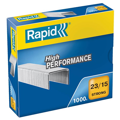 Hæfteklamme galv. 23/15 Rapid strong 1000stk/pk