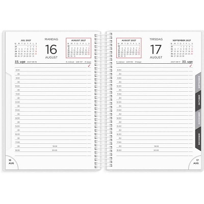 Dagkalender 2027 Mayland hvid PP-plast