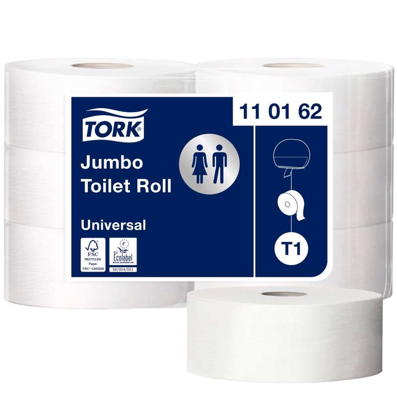 Toiletpapir Tork Jumbo T1 Advanced 1-lag 110162 6rl/kar
