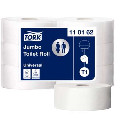 Toiletpapir Tork Jumbo T1 Advanced 1-lag 110162 6rl/kar