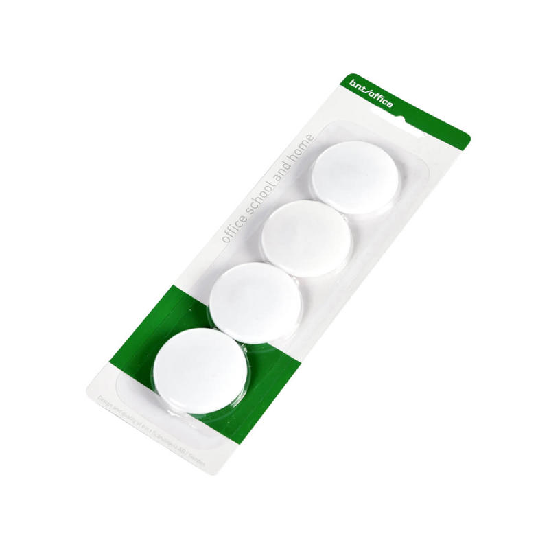 Magneter BNT hvid Ø40mm blister 4stk/pak