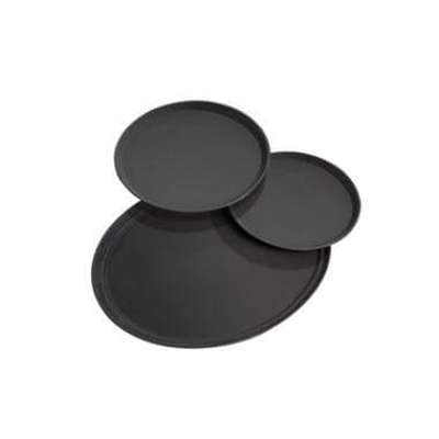 Tjenerbakke - serveringsbakke Ø40.5 cm. antislip sort