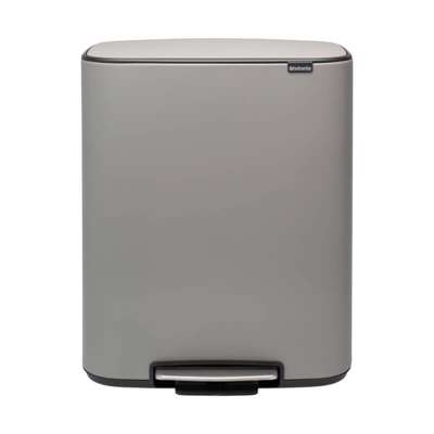 Pedalspand Brabantia Bo 2x30 liter beton grå