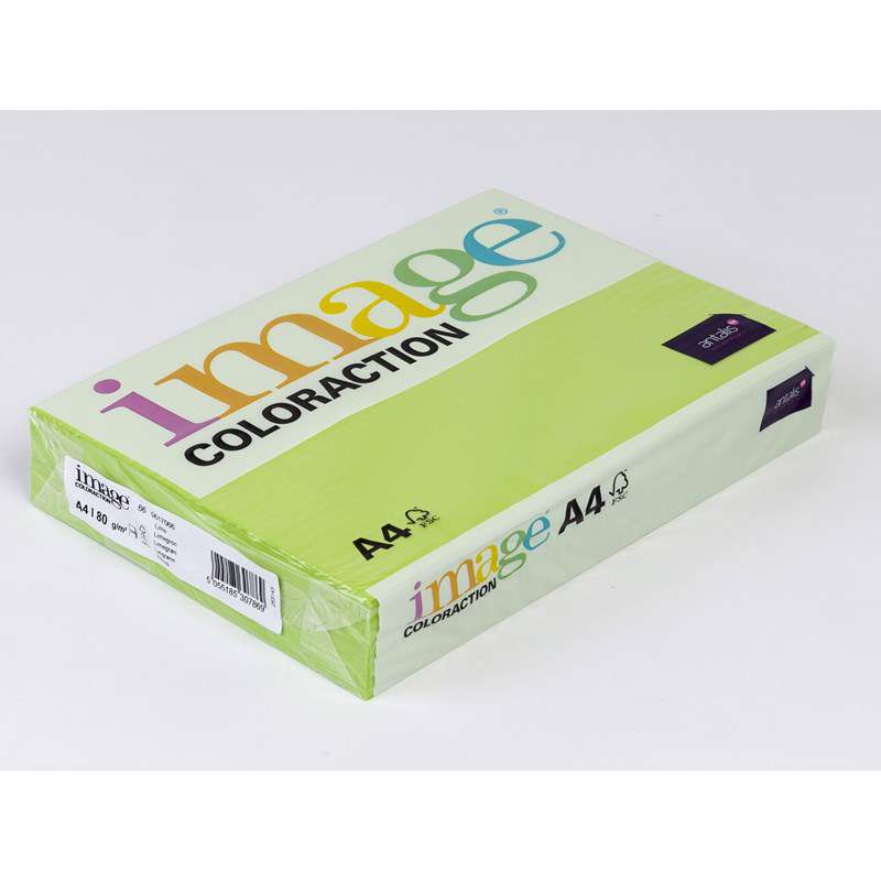 Kopipapir Image Coloraction A4 80g neongrøn NEOGN 500ark/pk.