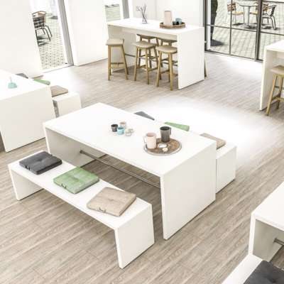 Højbord/Portal Dencon 1727 180x60x93cm sort/hvid