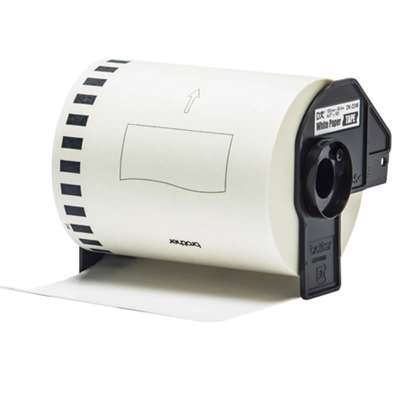 Label Brother DK22246 103mm sort på hvid papirtape