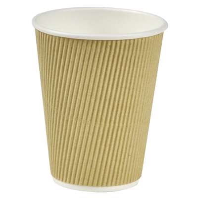 Kaffebæger 12oz Natur Line Ripple Wall pap 34cl /25 stk
