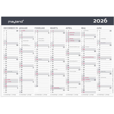 Kontor-bordkalender Moderne A5 2026