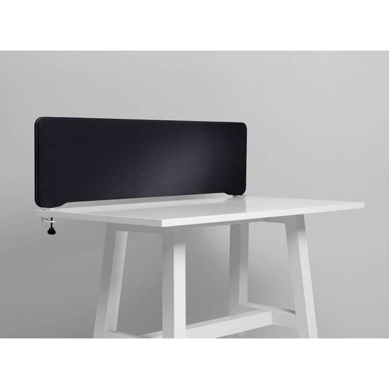 Skærmvæg til bord Lintex Edge sort 1600x400mm