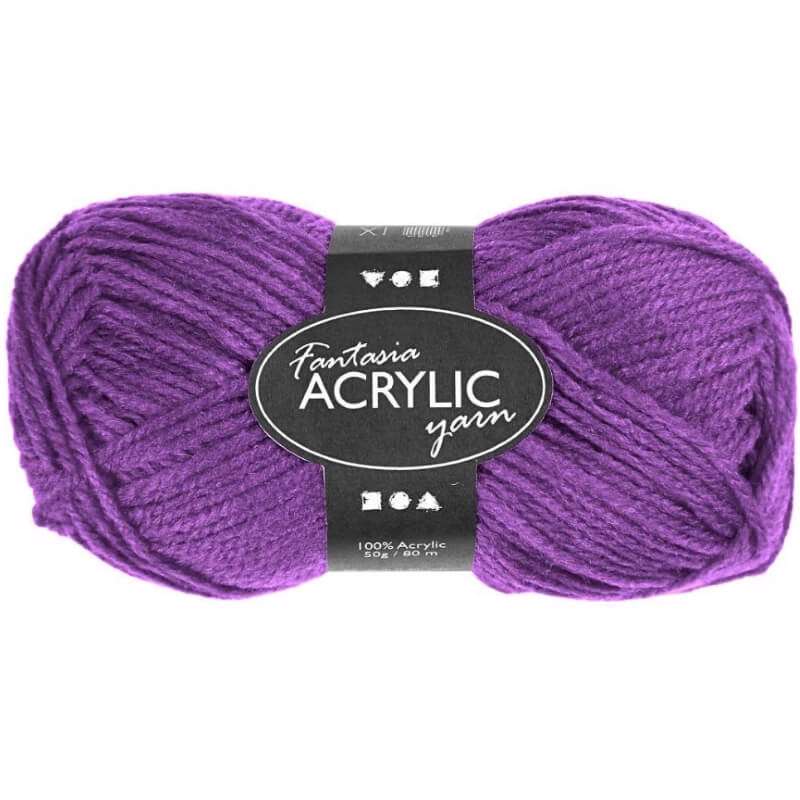 Akrylgarn Fantasia Creas 80m 50g lilla