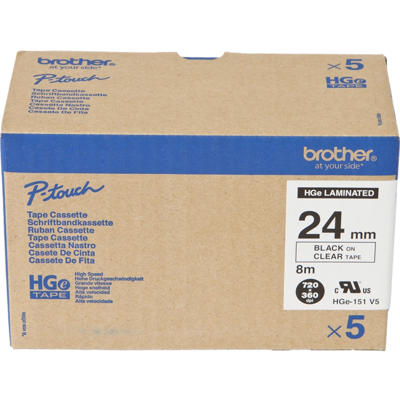 Label Brother sort/klar HGe151V5 24mm HiSpeed /5