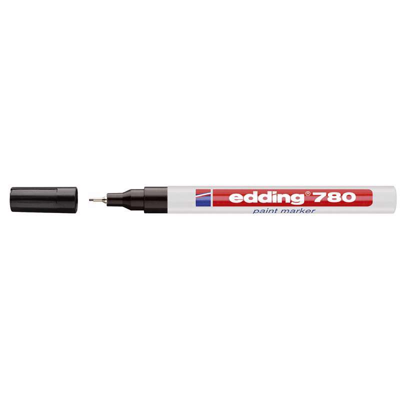 Marker Edding 780 sort 0,8mm metalindfattet spids