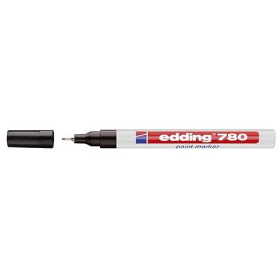Marker Edding 780 sort 0,8mm metalindfattet spids