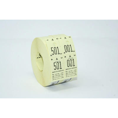 Garderobenumre gul 2-delt 48 2x500stk