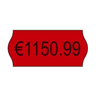 Prisetiketter Avery 26x12mm perm.klæb rød 1 linje
