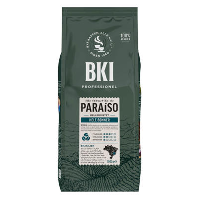 Kaffe BKI PRO Paraiso helbønner 1kg.