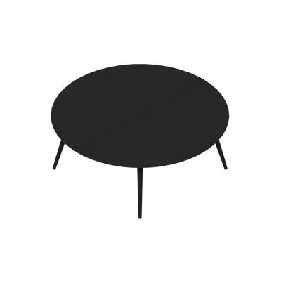 Konferencebord Dencon XL 1901 Ø200 HPL sort/sort